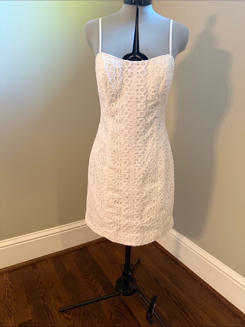 Lilly Pulitzer White Lace Spaghetti Strap Mini Dress